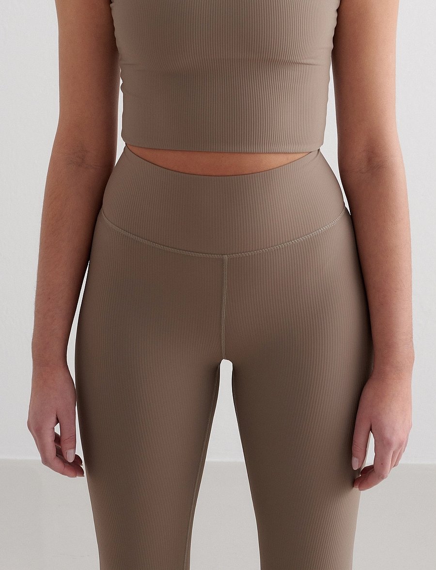 aim´n - Ribbed Performance Tights - volle länge - nougat - 4