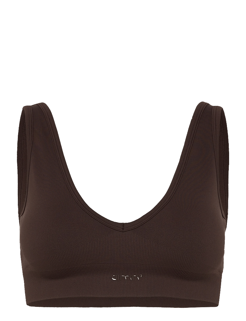 aim´n - Shape Seamless Deep Cut Bra - sport-bhs - chocolate - 1