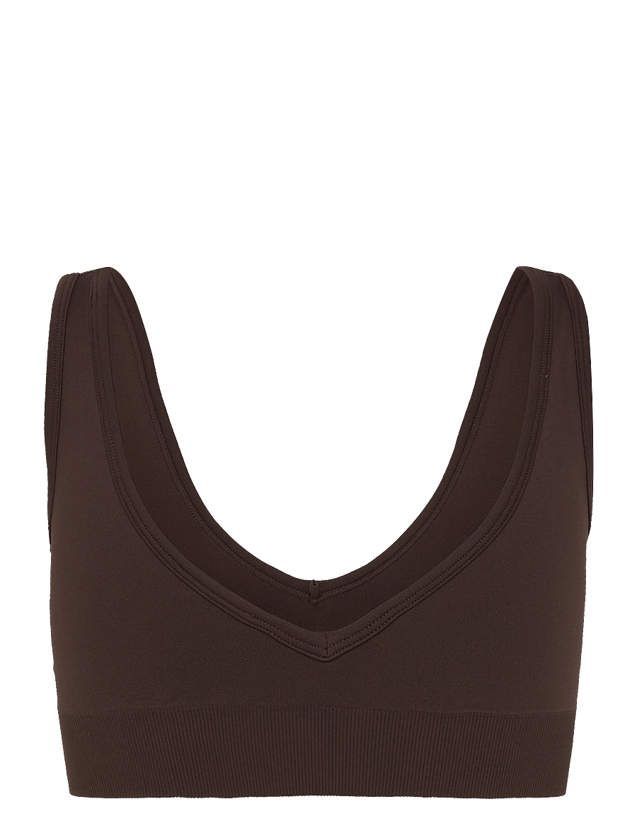 aim´n - Shape Seamless Deep Cut Bra - sport-bhs - chocolate - 2