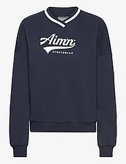 AIM'N - Pitch V-Neck Sweatshirt - megztiniai ir džemperiai - navy - 1
