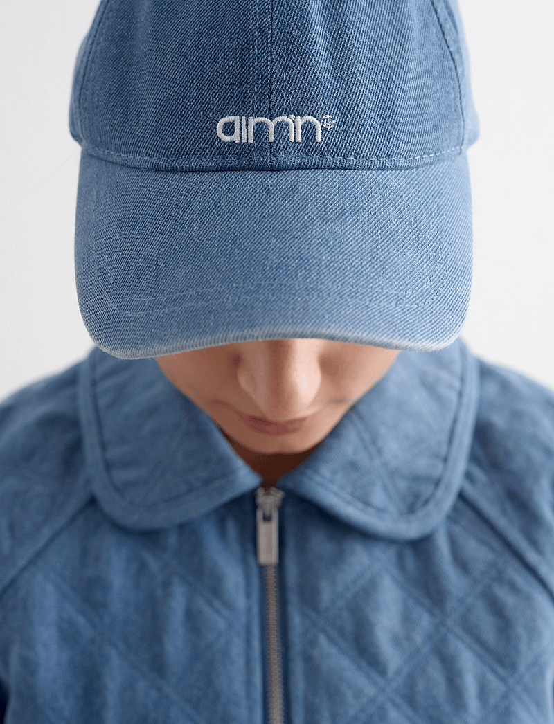 aim´n - Small Logo Cap - hattar & kepsar - denim - 0