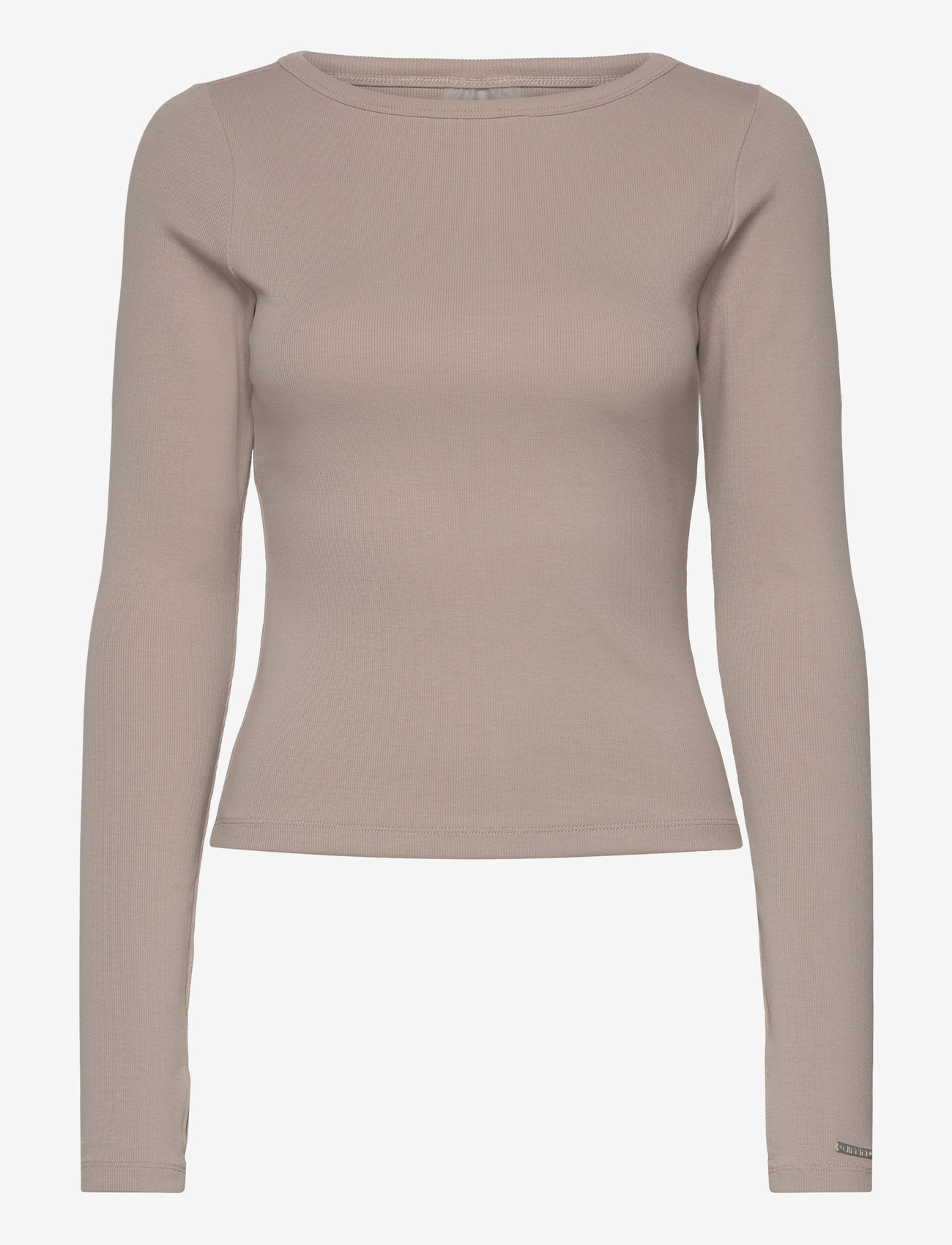 aim´n - Ease Ribbed Long Sleeve Top - dark clay - 0