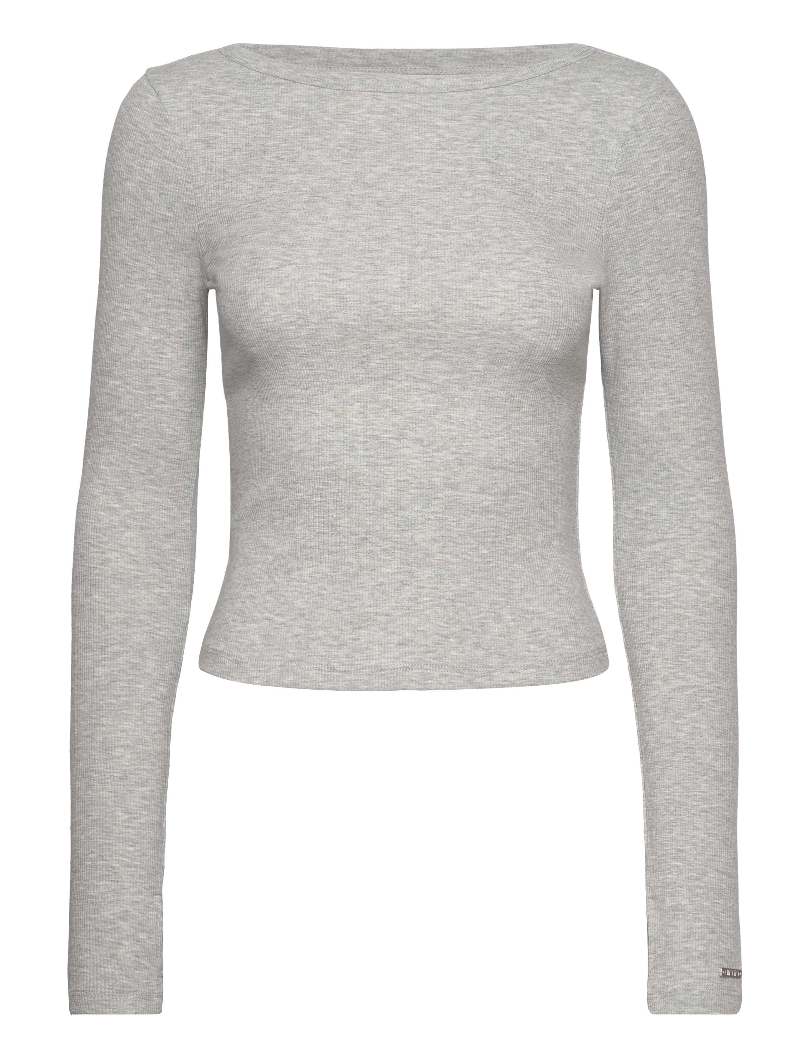 AIM ́N Ease Ribbed Lange Ärmel Oberteil Grau - M - Damen