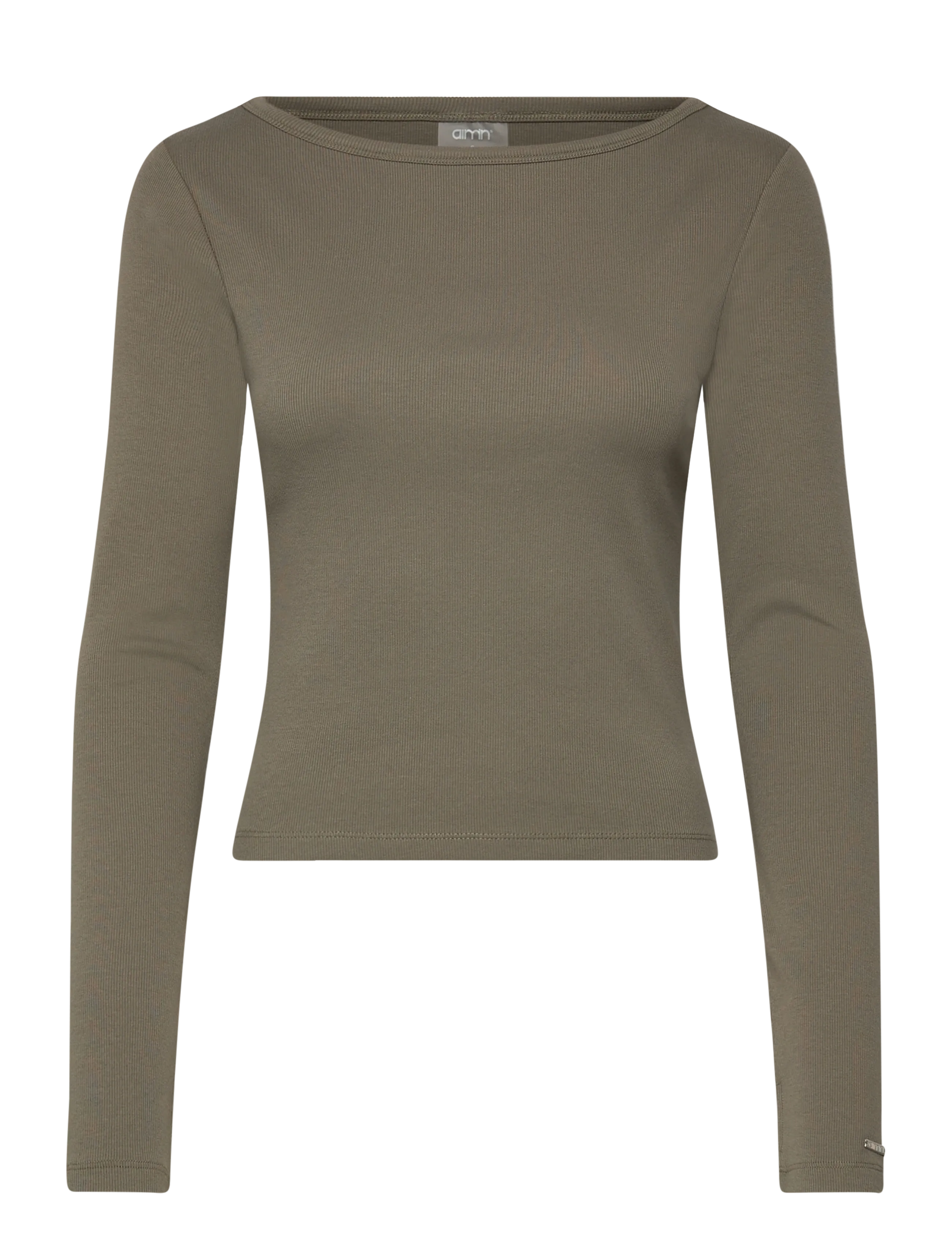 aim´n Ease Ribbed Long Sleeve Top - Riided - IVY / khaki/green