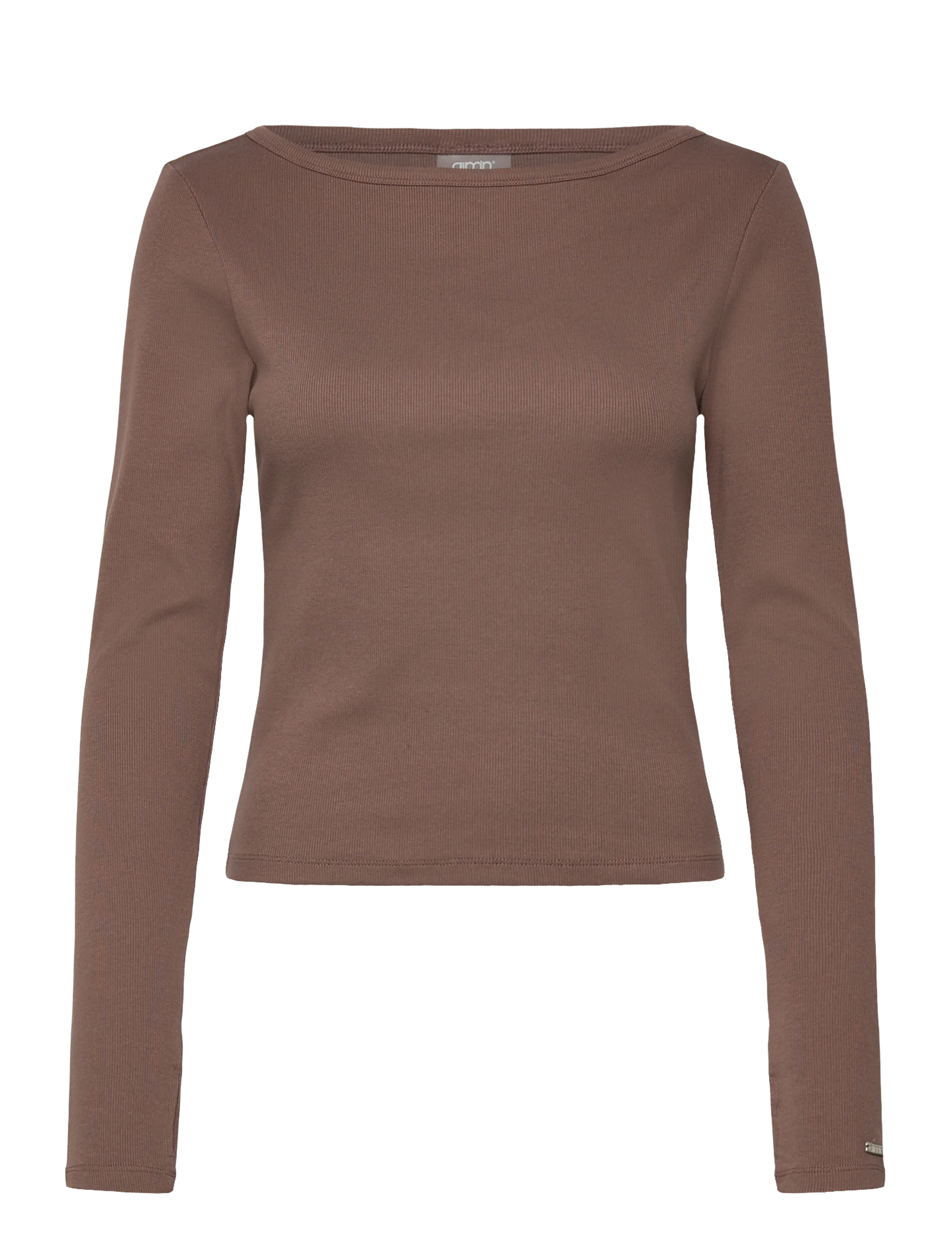 aim´n Ease Ribbed Long Sleeve Top - aim'n - MACCHIATO / brown