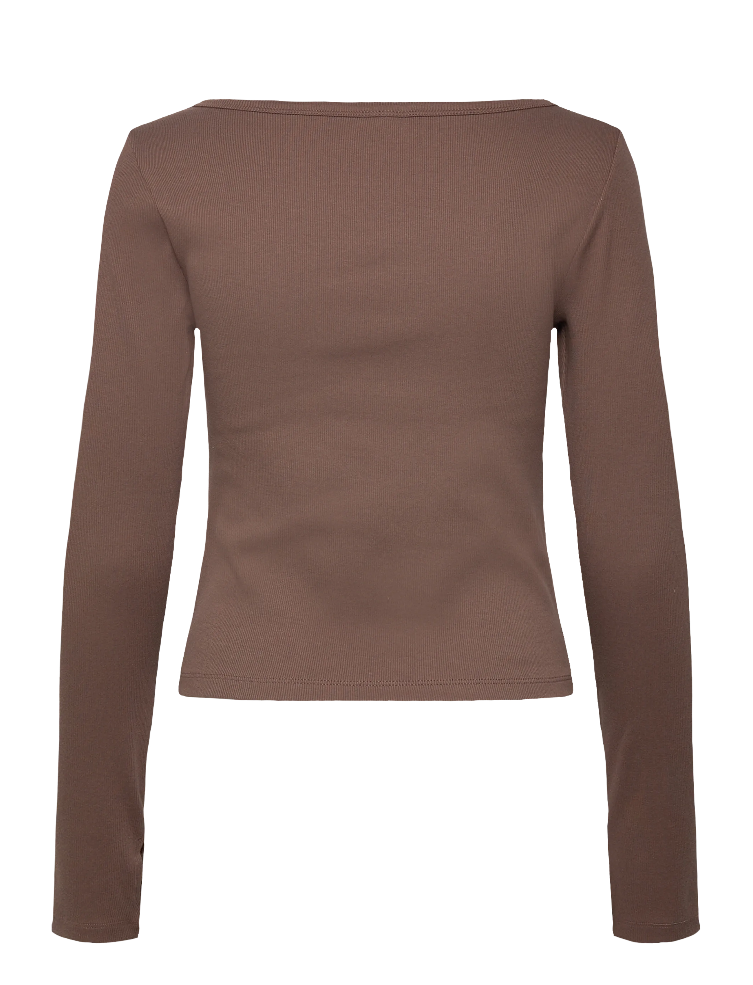 aim´n - Ease Ribbed Long Sleeve Top - langarmshirts - macchiato - 2