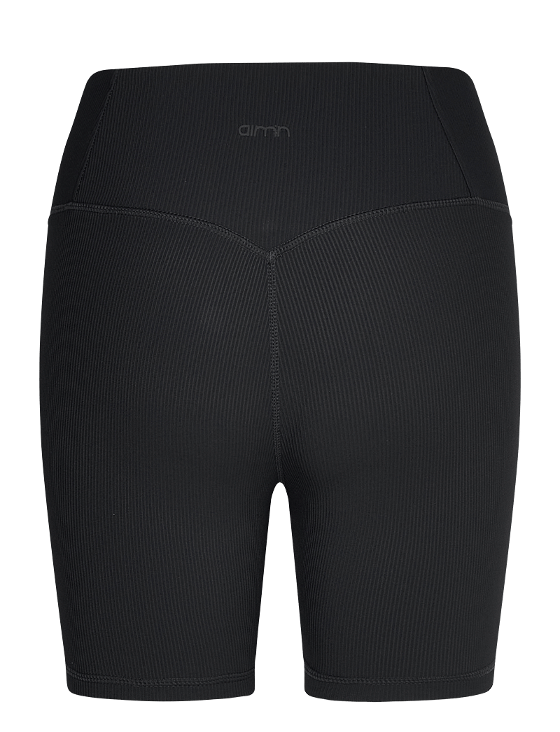 aim´n - Ribbed Performance Midi Biker Shorts - shorts - black - 2