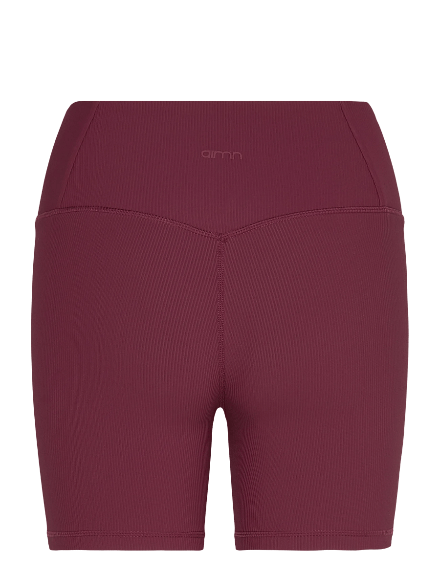 aim´n - Ribbed Performance Midi Biker Shorts - shorts - cherry - 2