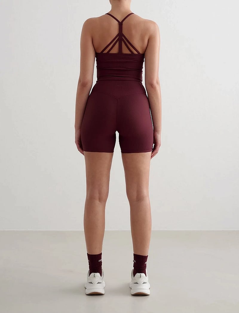 aim´n - Ribbed Performance Midi Biker Shorts - shorts - cherry - 3