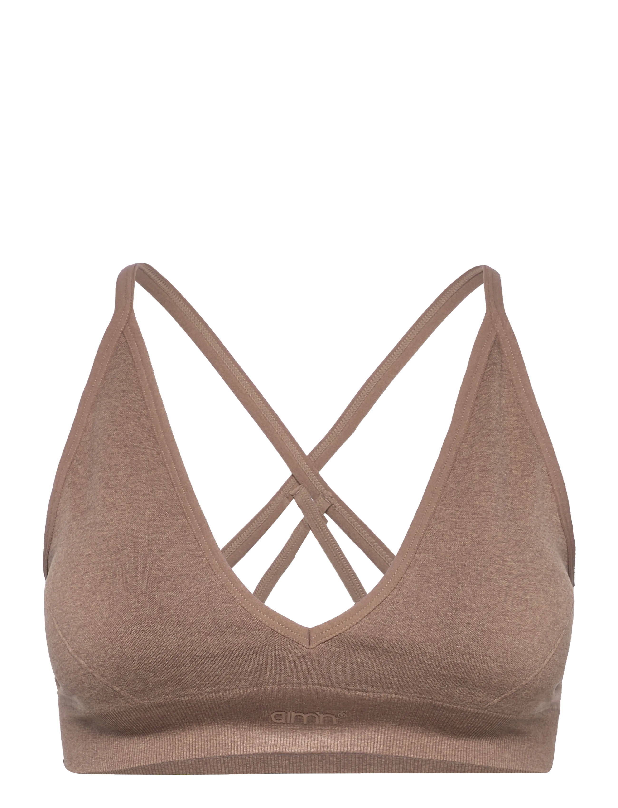 aim´n Shape Seamless Cross Back Bra - BHs - ESPRESSO MELANGE / brown
