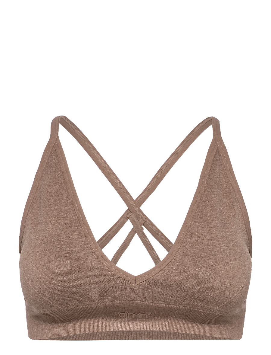 aim´n - Shape Seamless Cross Back Bra - sports bras - espresso melange - 1