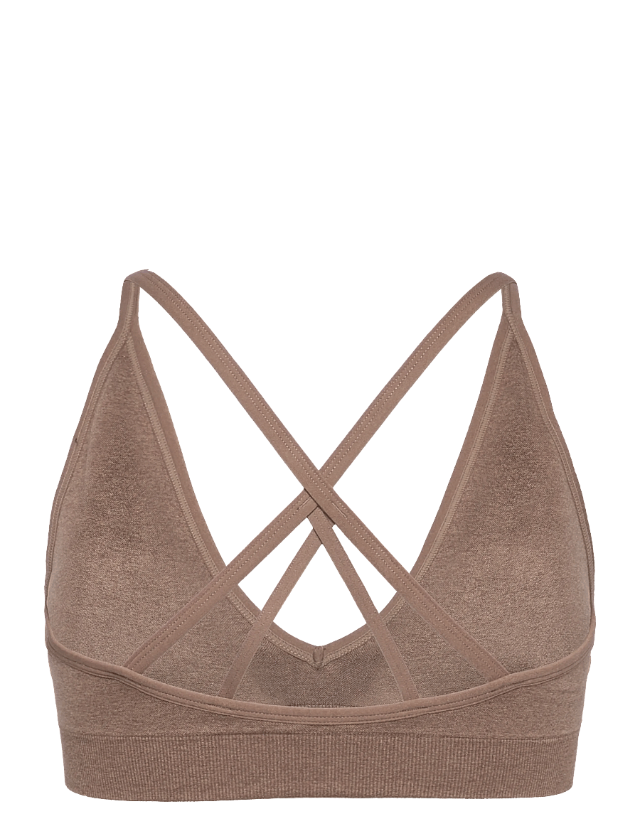 aim´n - Shape Seamless Cross Back Bra - sports bras - espresso melange - 2