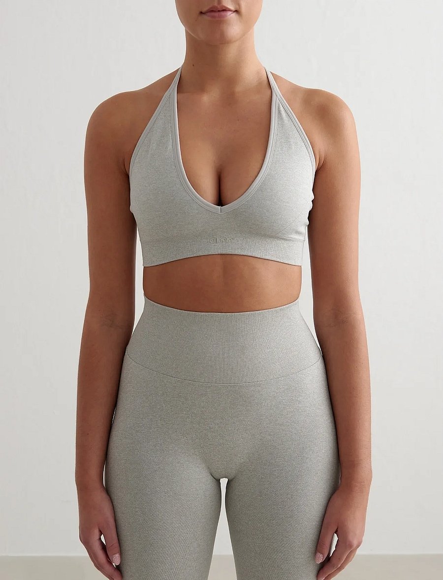 aim´n - Shape Seamless Cross Back Bra - sport-bhs - grey melange - 0