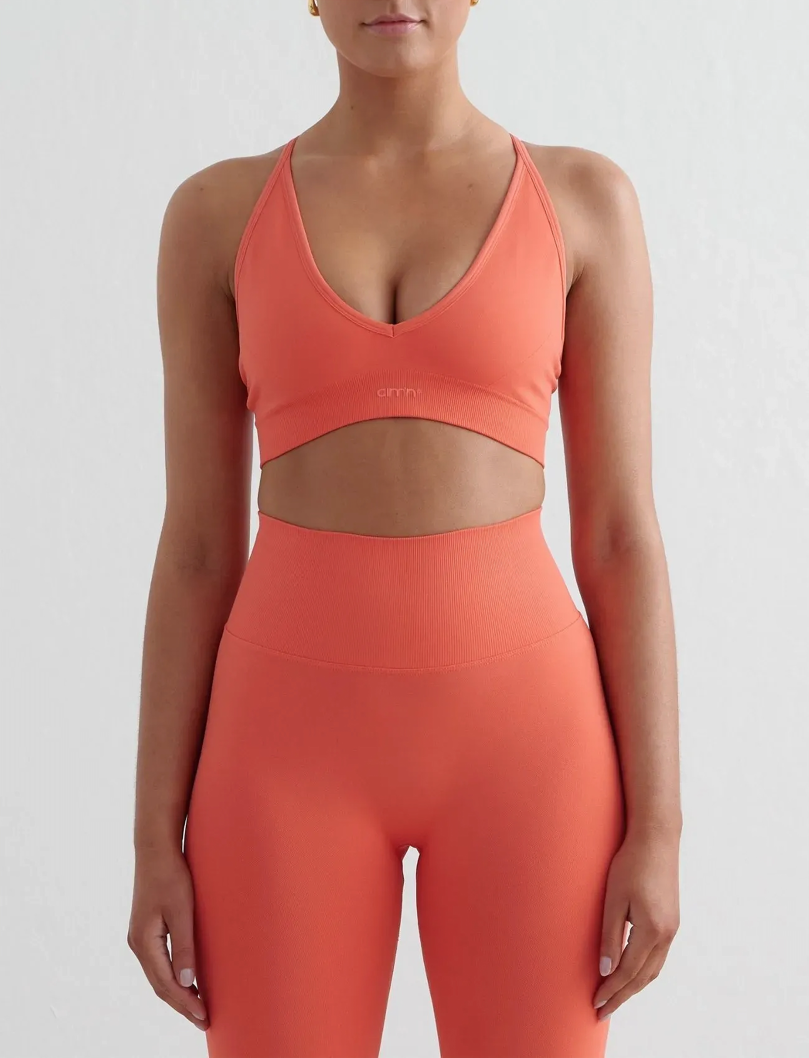 aim ́n Shape Seamless Cross Back Bra, L, Orange, Sport Clothing > Sport Bras - All, Dame