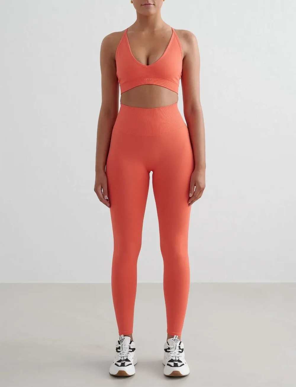 aim´n - Shape Seamless Cross Back Bra - sport bh:ar - tangerine - 4