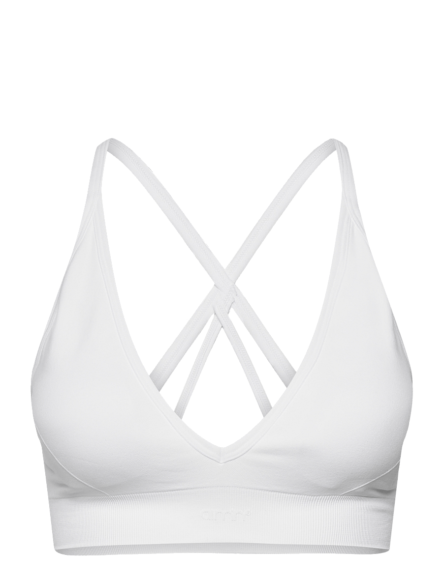 aim´n - Shape Seamless Cross Back Bra - sporta krūšturi - white - 1
