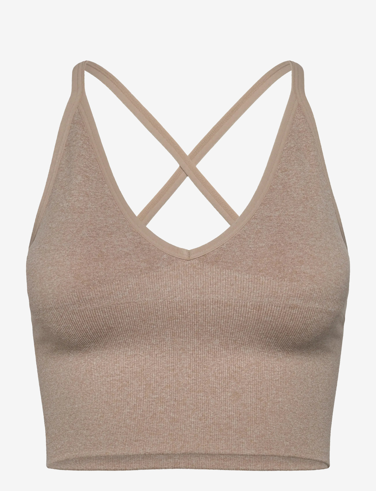 aim´n - Shape Seamless Cross Back Bralette - sports-bh'er - beige melange - 1