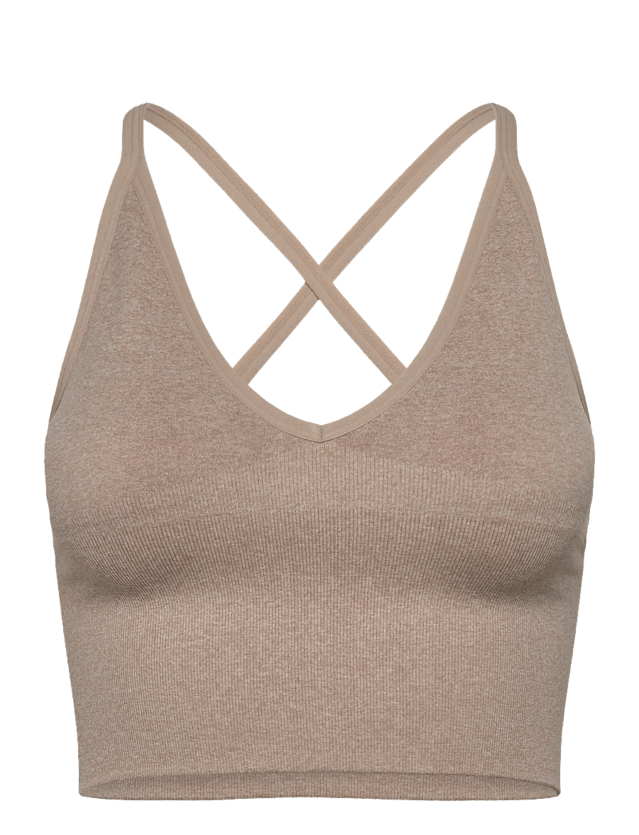 aim´n - Shape Seamless Cross Back Bralette - sport-bhs - beige melange - 1