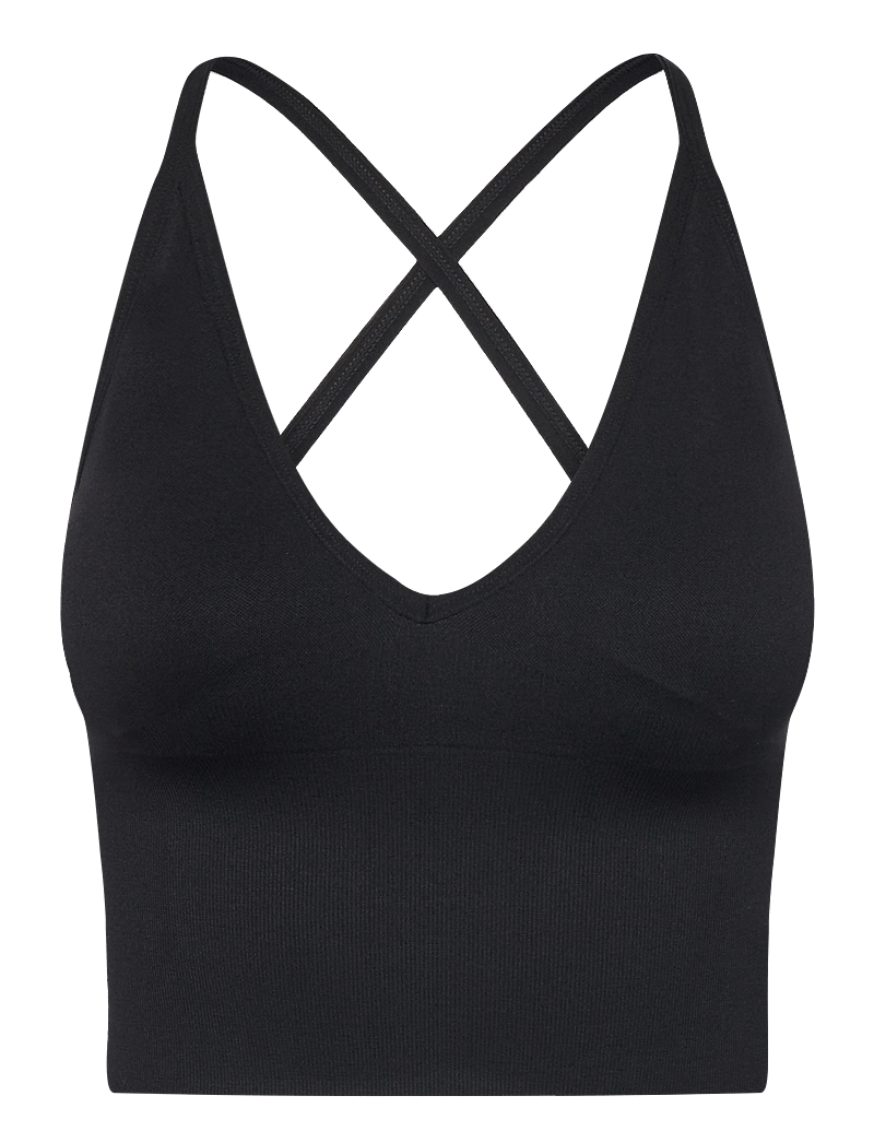 aim´n - Shape Seamless Cross Back Bralette - sports bras - black - 1