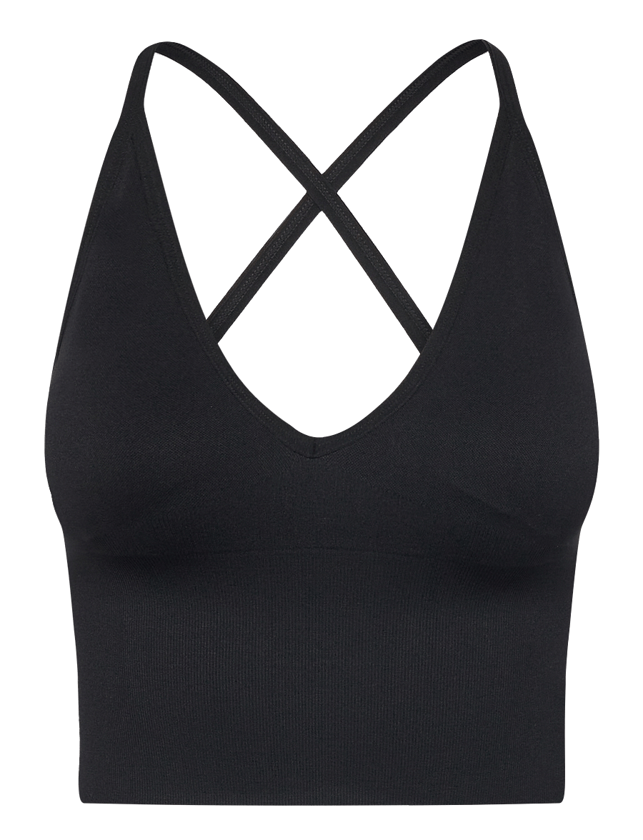 aim´n - Shape Seamless Cross Back Bralette - sport-bhs - black - 1