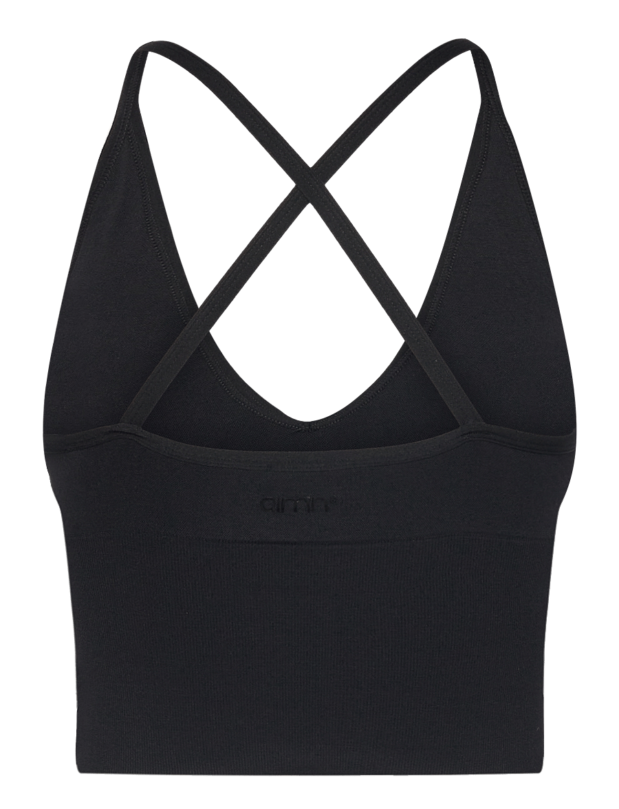 aim´n - Shape Seamless Cross Back Bralette - sport-bhs - black - 2
