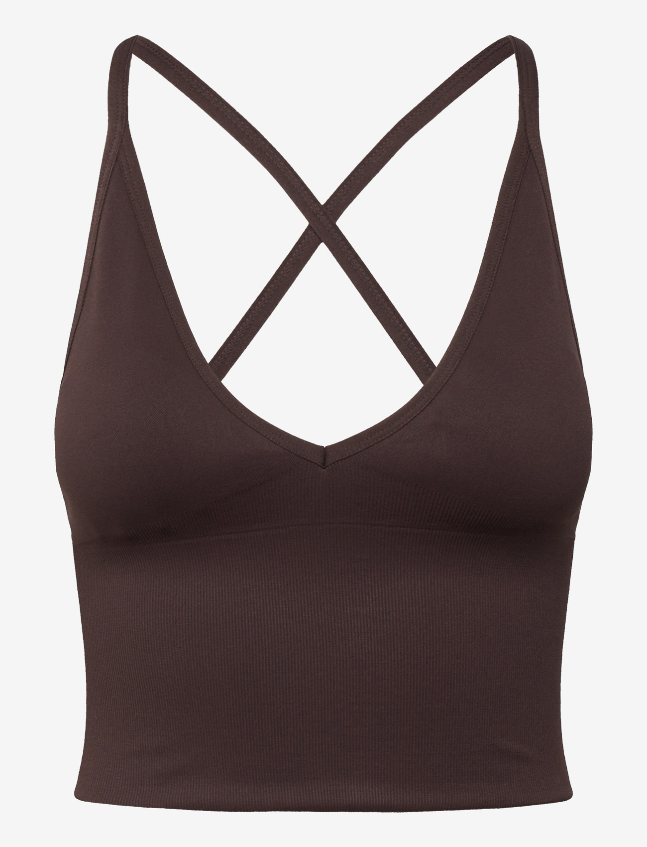 aim´n - Shape Seamless Cross Back Bralette - sport bh:ar - chocolate - 1