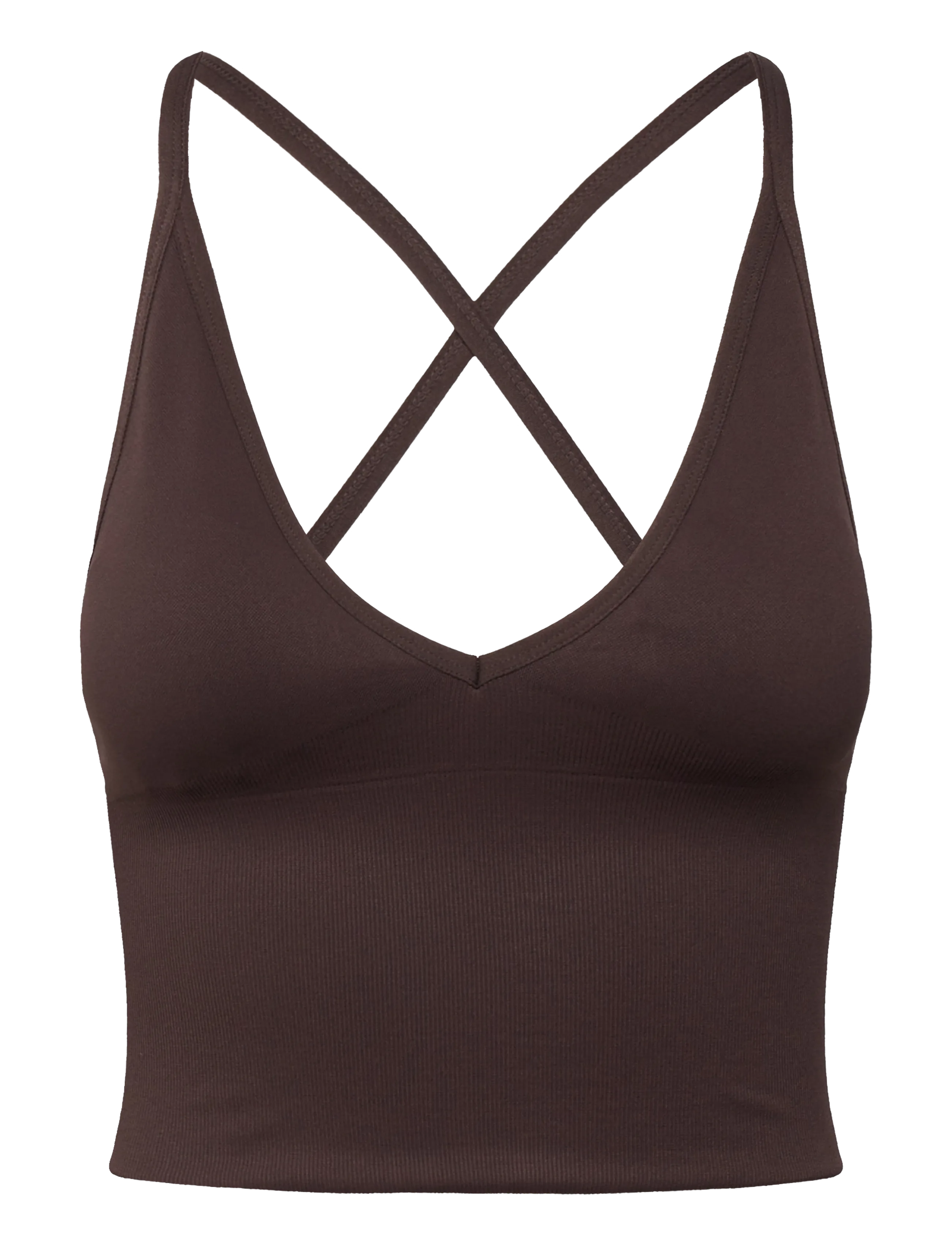aim´n Shape Seamless Cross Back Bralette - Padel - CHOCOLATE / brown