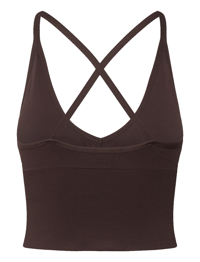 aim´n - Shape Seamless Cross Back Bralette - sport-bhs - chocolate - 2