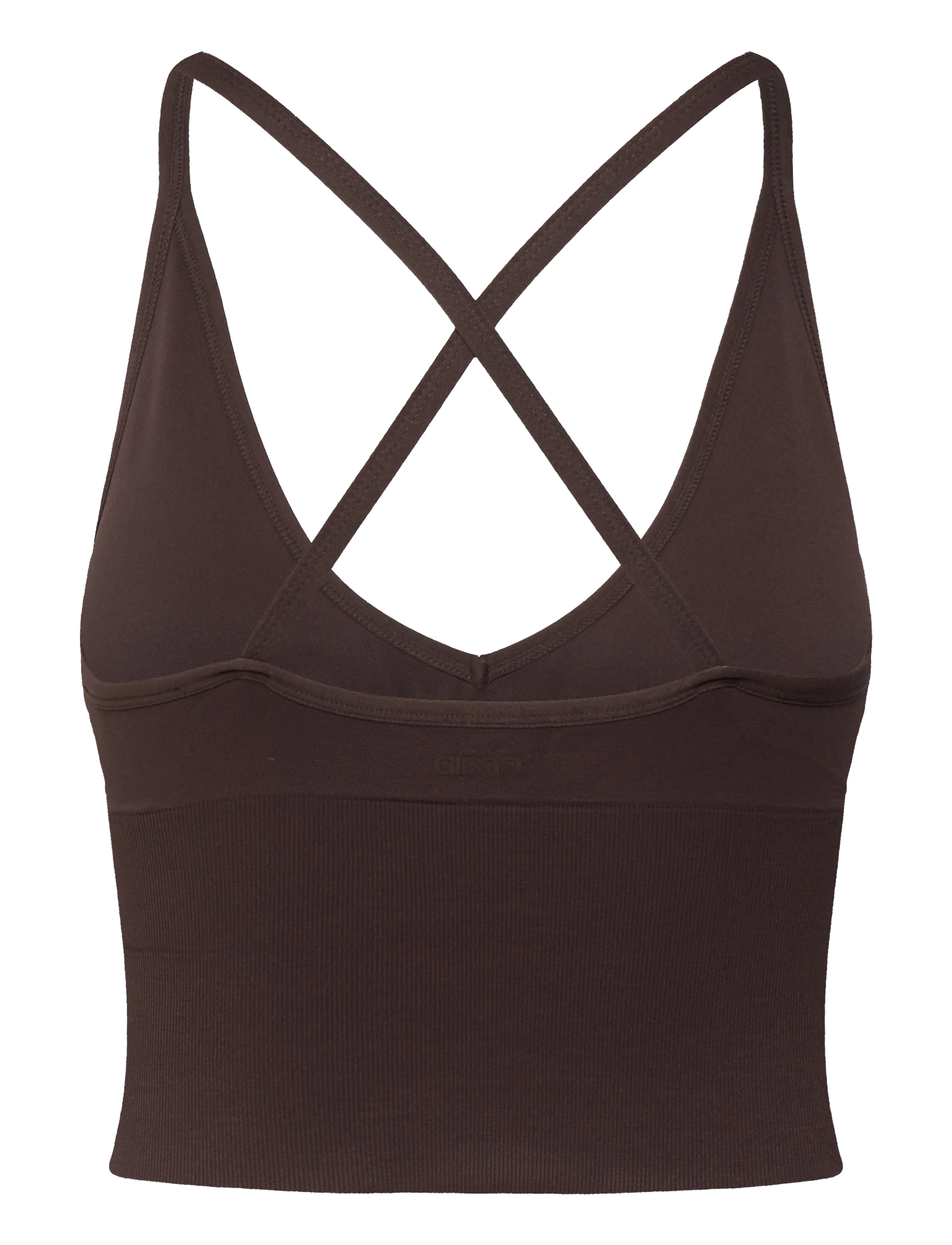 aim´n - Shape Seamless Cross Back Bralette - sport brjóstahaldarar - chocolate - 2