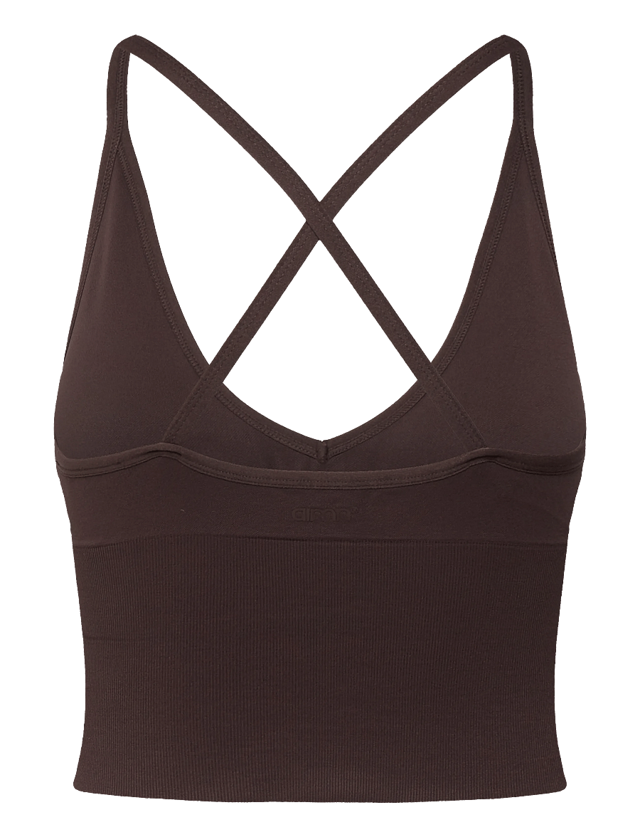 aim´n - Shape Seamless Cross Back Bralette - sport-bhs - chocolate - 2