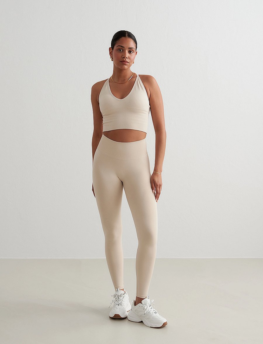 aim´n - Shape Seamless Cross Back Bralette - sport-bhs - clay - 4
