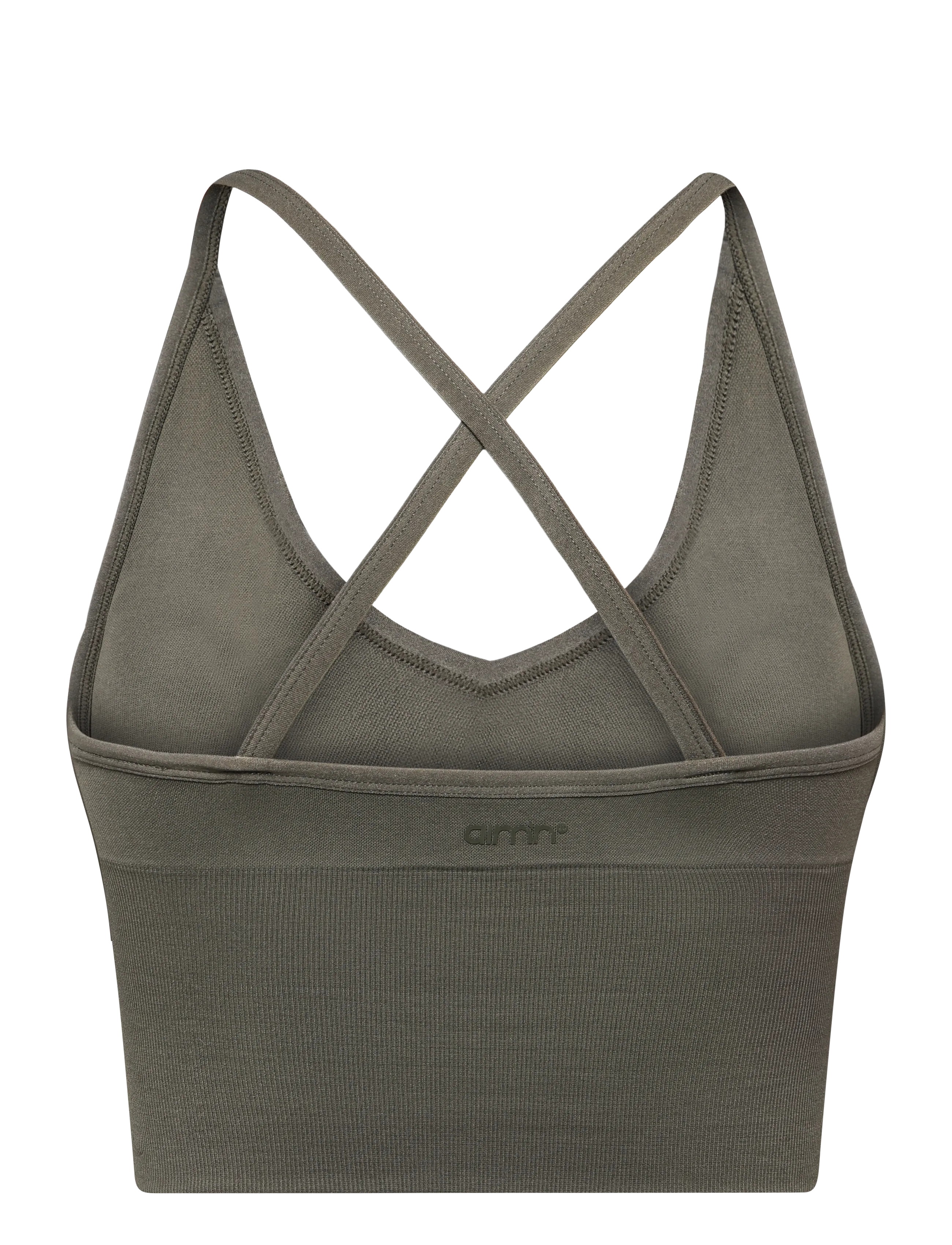 aim´n - Shape Seamless Cross Back Bralette - mittlerer halt - dark ivy - 2