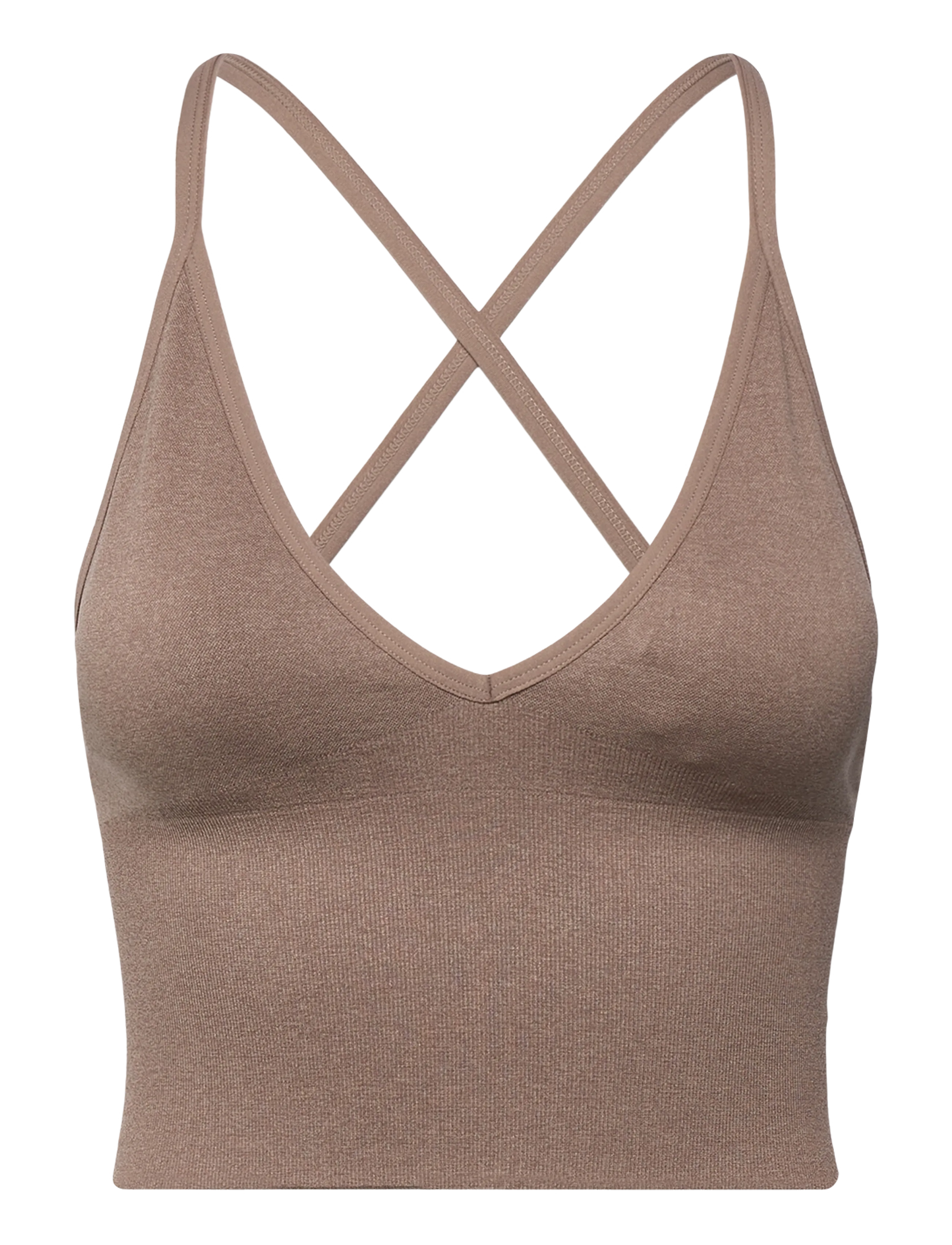 aim´n Shape Seamless Cross Back Bralette - Padel - ESPRESSO MELANGE / brown