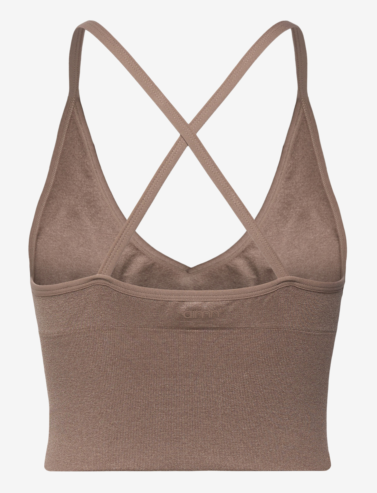 aim´n - Shape Seamless Cross Back Bralette - spordirinnahoidjad - espresso melange - 2