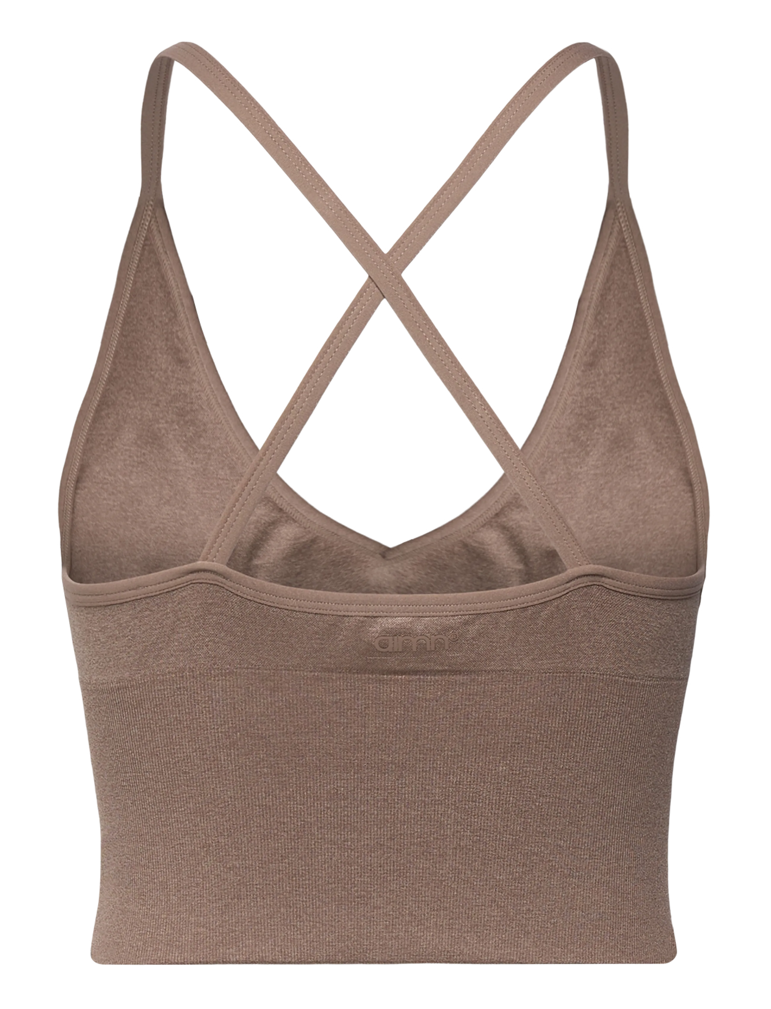 aim´n - Shape Seamless Cross Back Bralette - sport bh:ar - espresso melange - 2