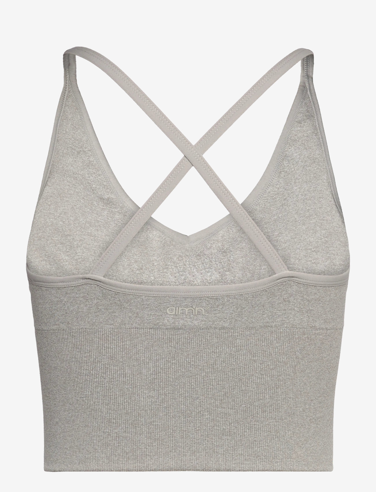 aim´n - Shape Seamless Cross Back Bralette - spordirinnahoidjad - grey melange - 2
