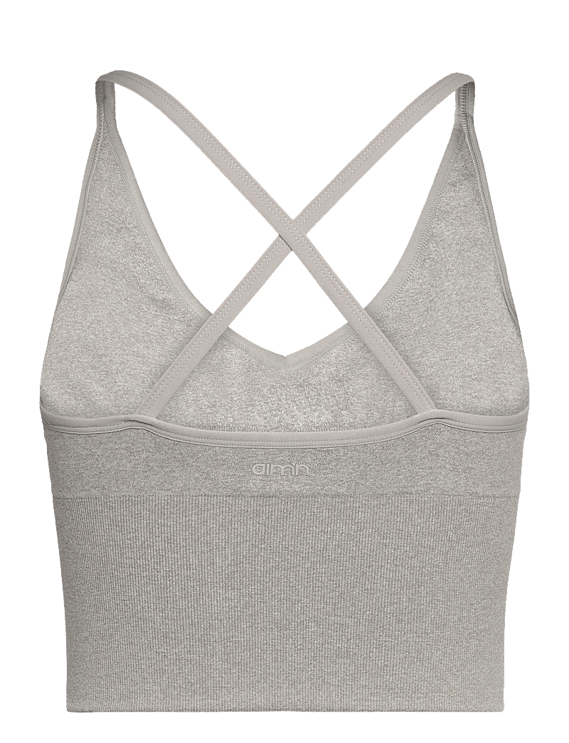 aim´n - Shape Seamless Cross Back Bralette - spordirinnahoidjad - grey melange - 2