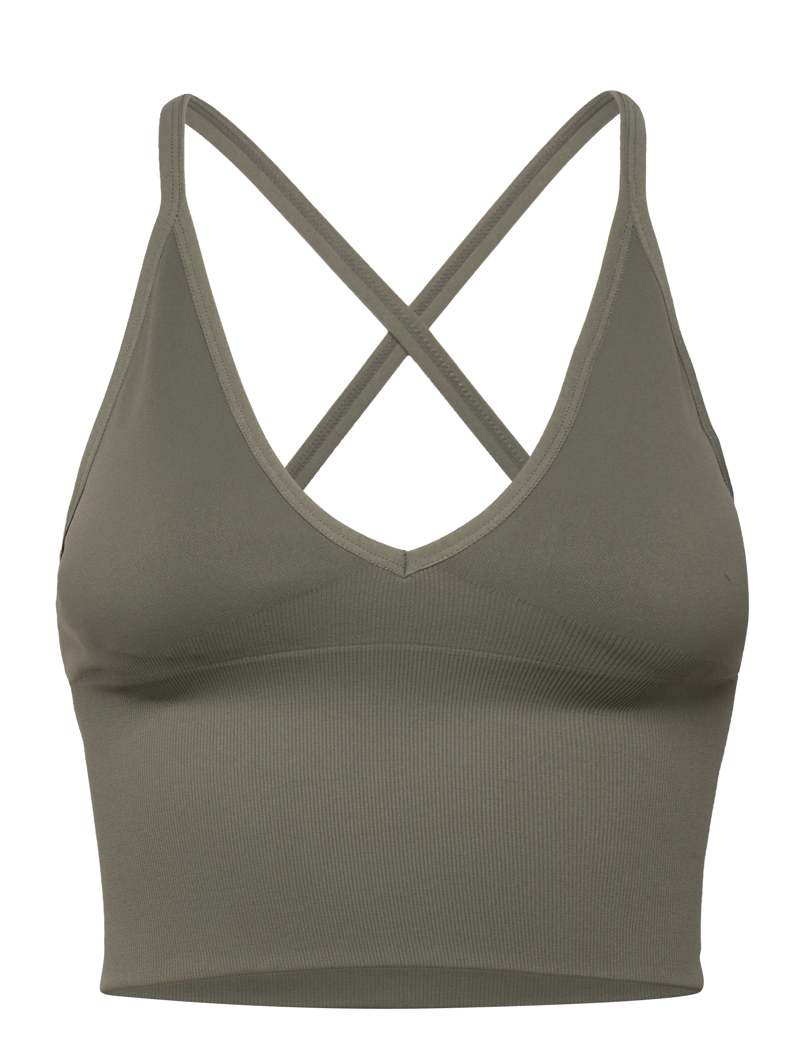 AIM ́N Shape Seamless Cross Back Bralette Khaki - L - Damen