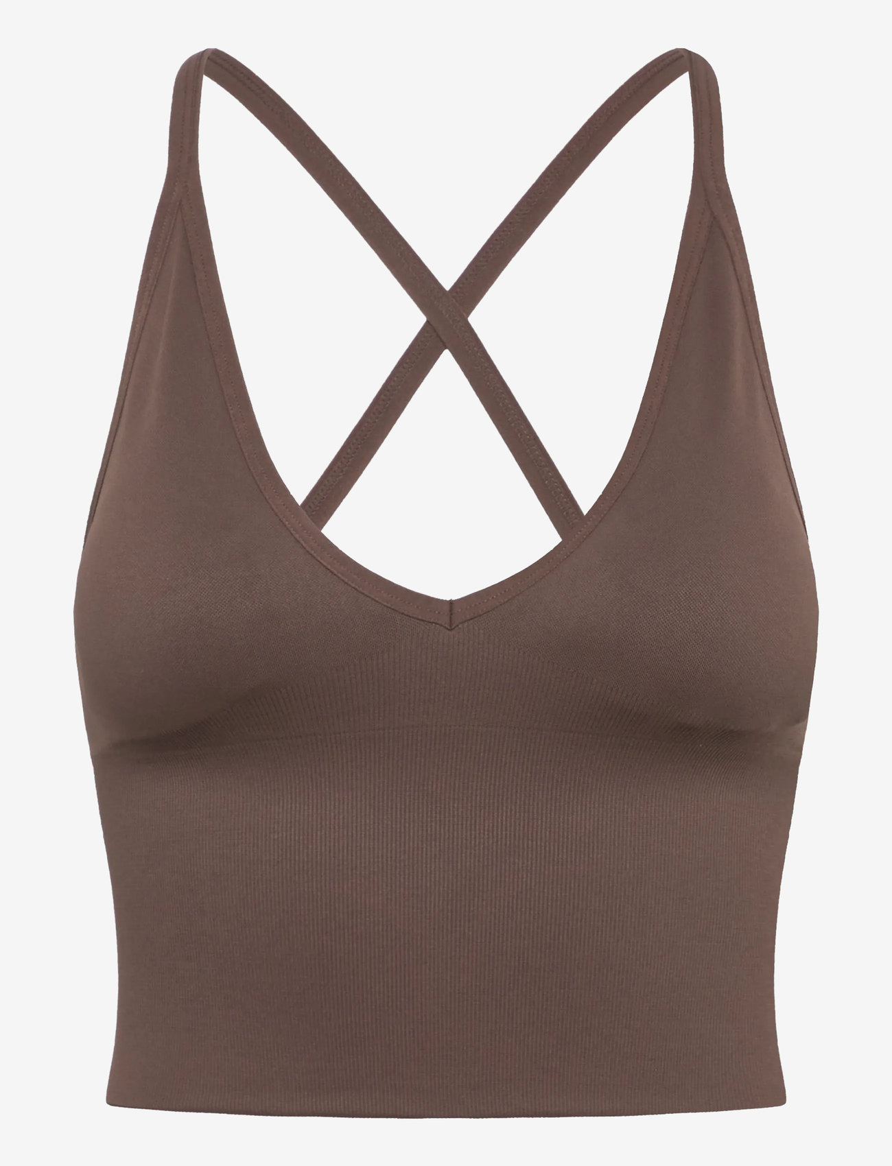 aim´n - Shape Seamless Cross Back Bralette - sports-bh'er - macchiato - 0