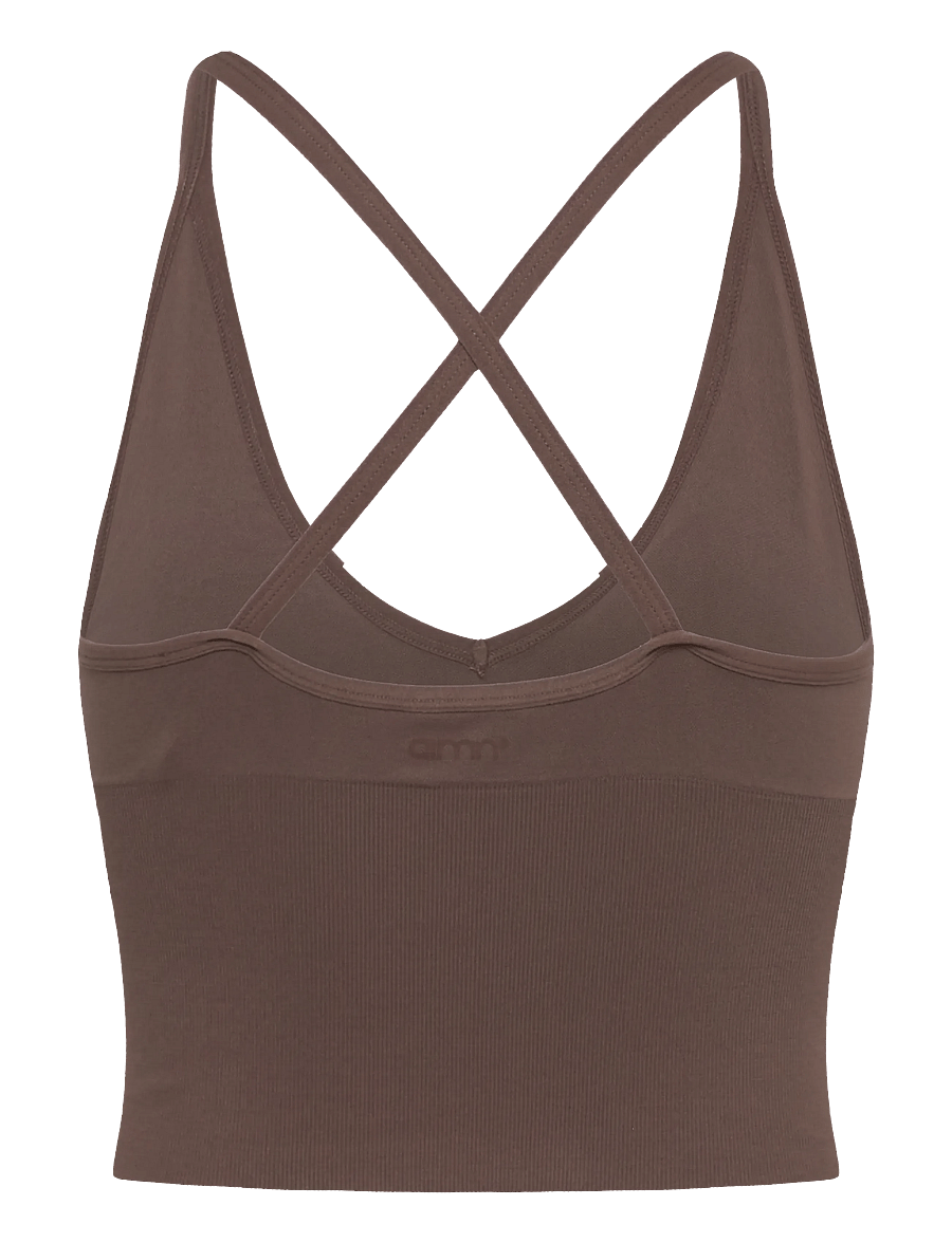 aim´n - Shape Seamless Cross Back Bralette - mittlerer halt - macchiato - 2