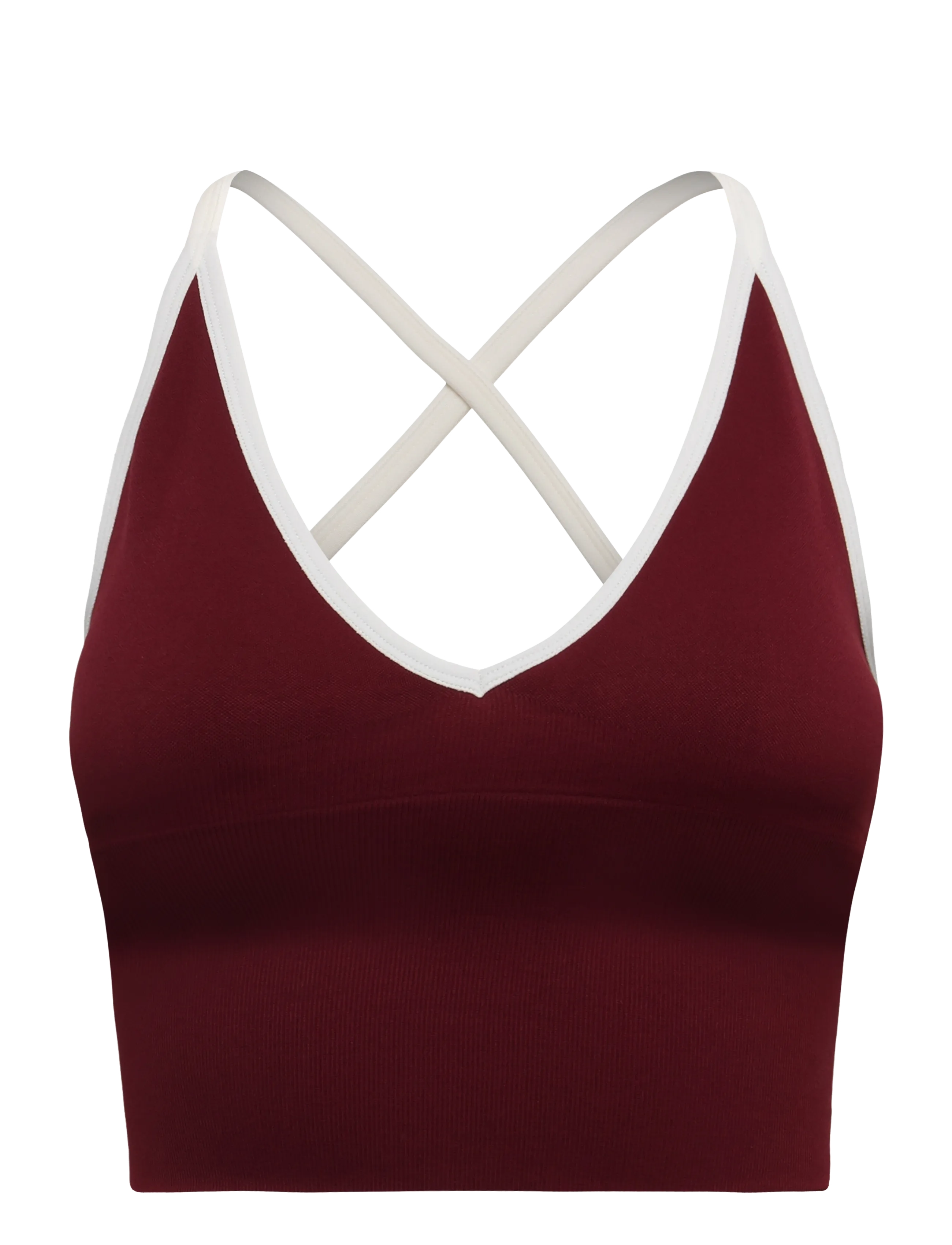 aim´n Shape Seamless Cross Back Bralette - Underkläder - MERLOT / burgundy