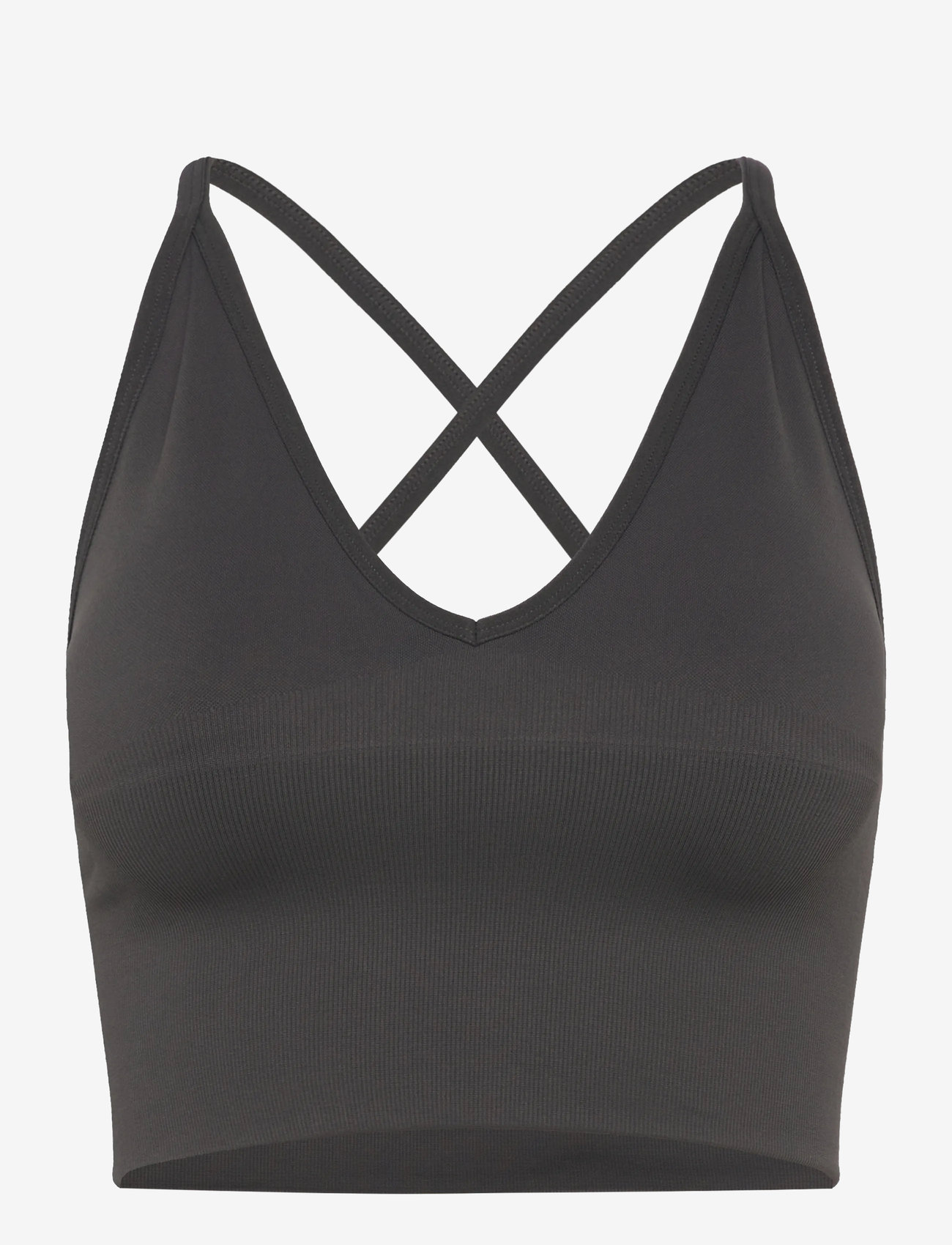 aim´n - Shape Seamless Cross Back Bralette - sports-bh'er - shadow grey - 0