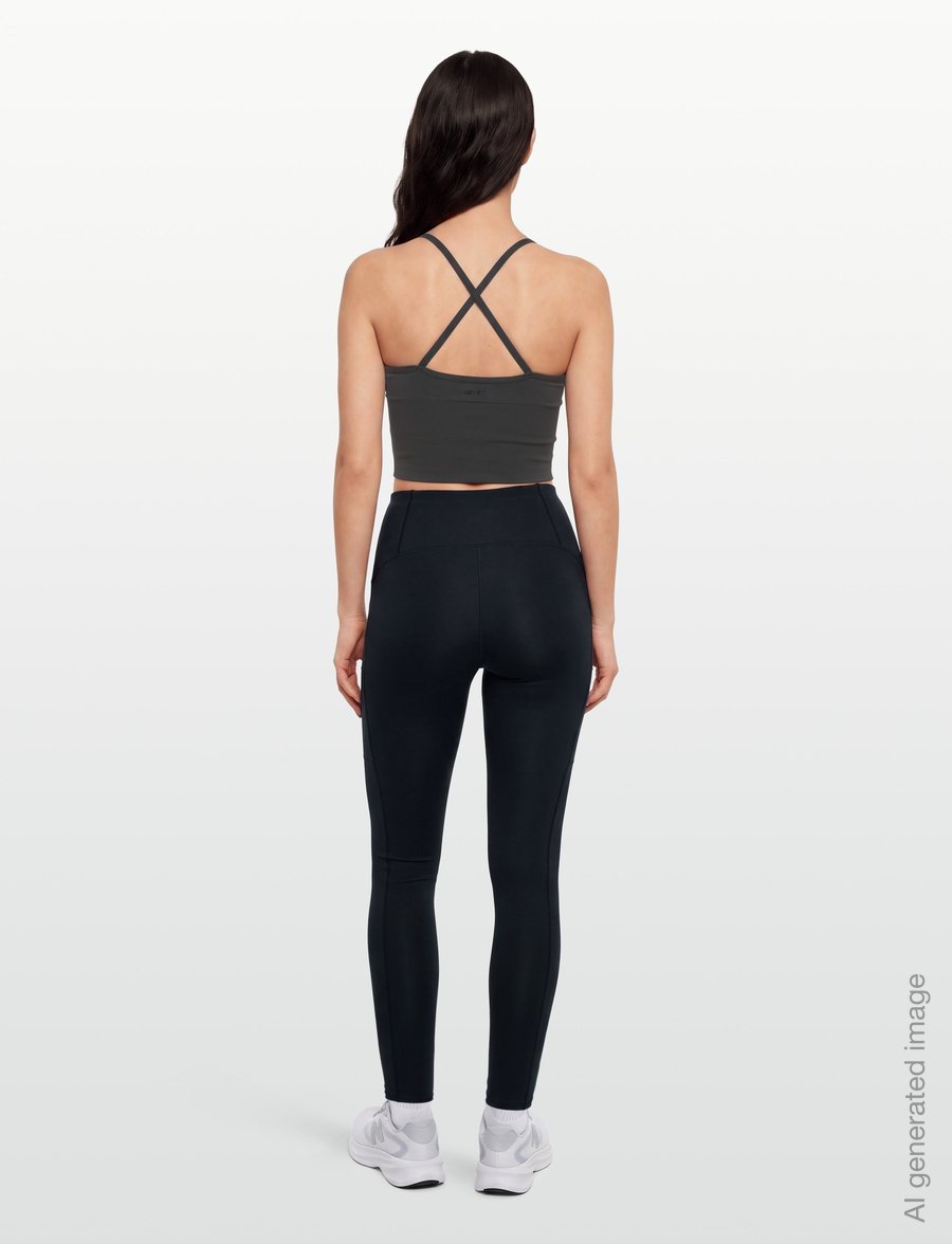 aim´n - Shape Seamless Cross Back Bralette - mittlerer halt - shadow grey - 4