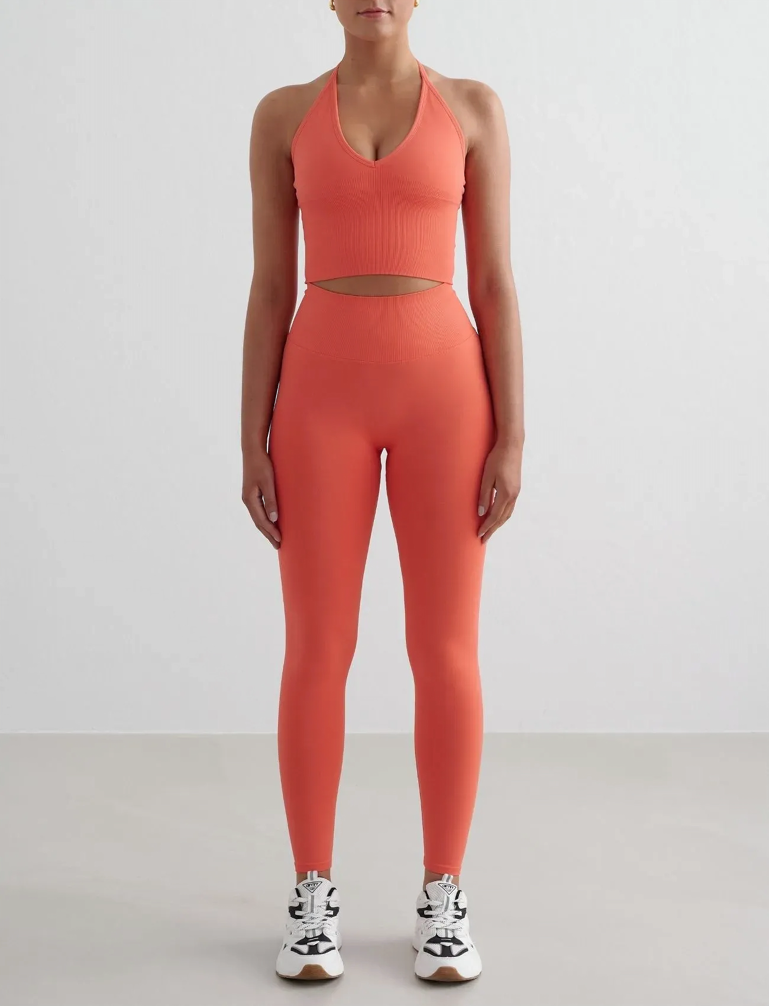 aim´n - Shape Seamless Cross Back Bralette - sport-bhs - tangerine - 5