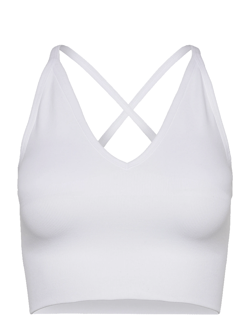 aim´n - Shape Seamless Cross Back Bralette - sports-bh'er - white - 0