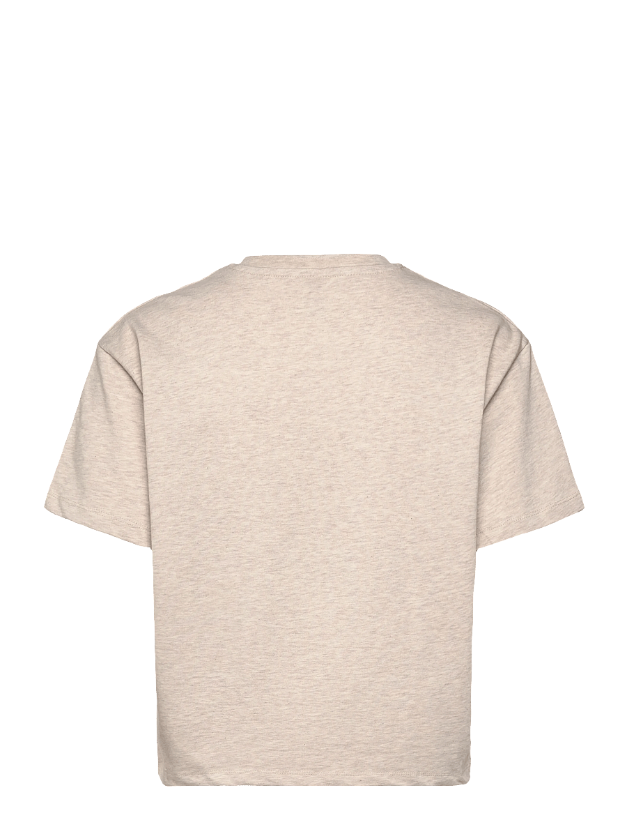 aim´n - Varsity Boxy T-shirt - t-shirts - beige melange - 1