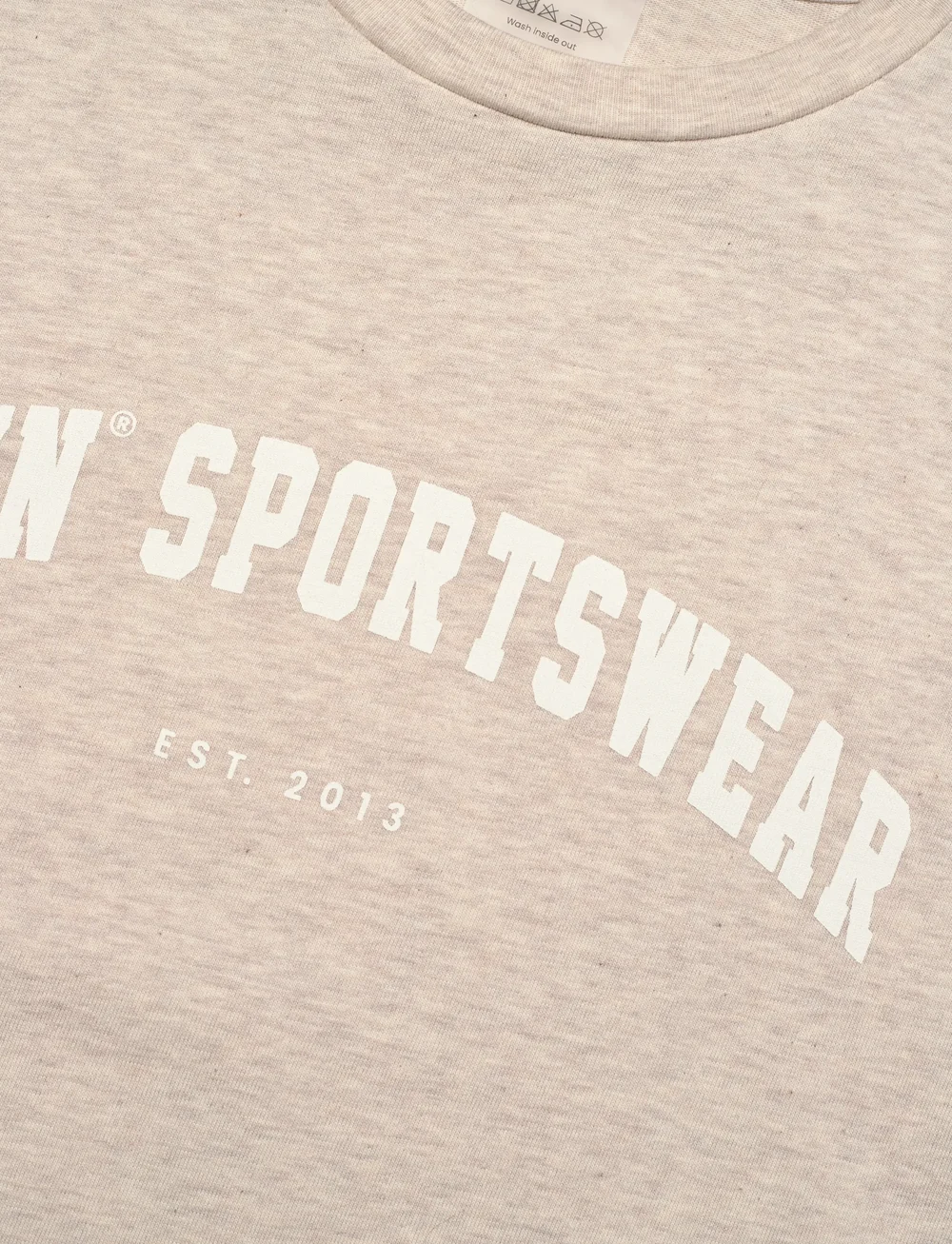 aim´n - Varsity Boxy T-shirt - t-shirts - beige melange - 2