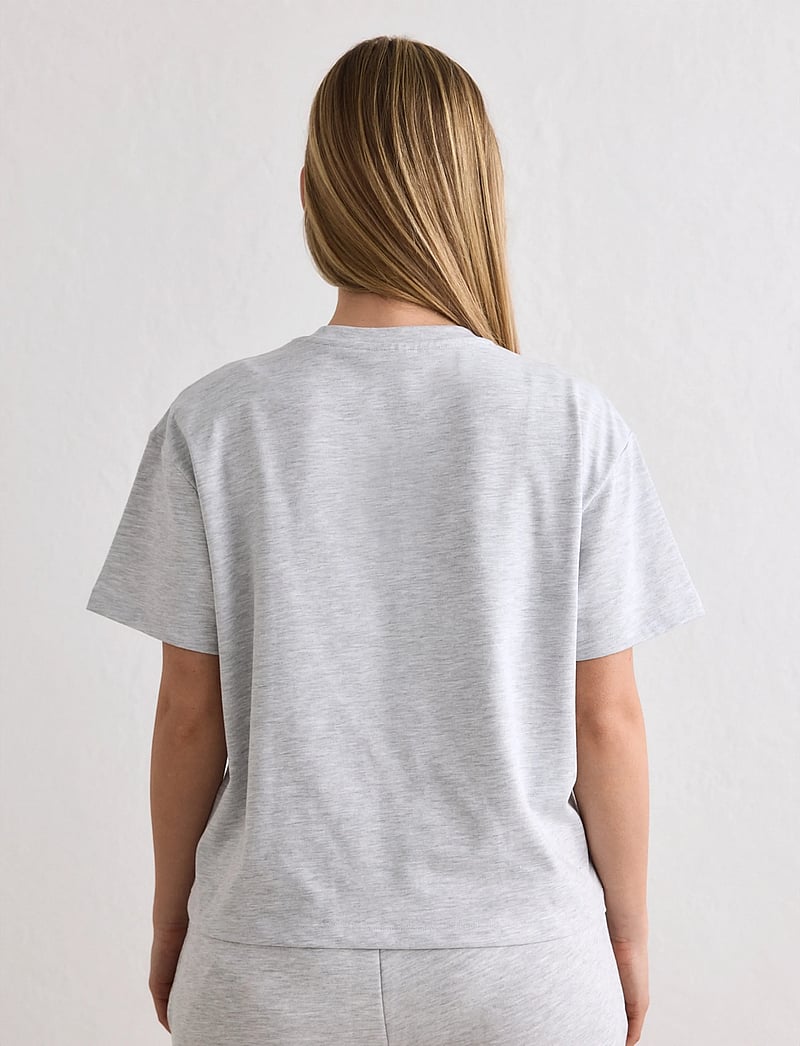 aim´n - Varsity Boxy T-shirt - t-shirts - light grey melange - 5