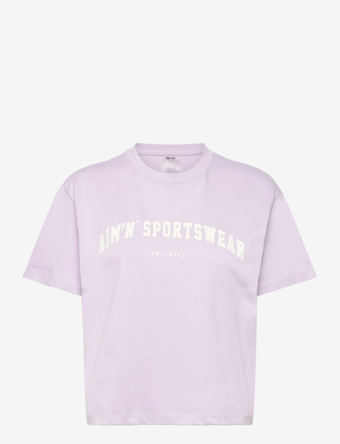 aim´n - Varsity Boxy T-shirt - t-shirts - pale lavender - 0