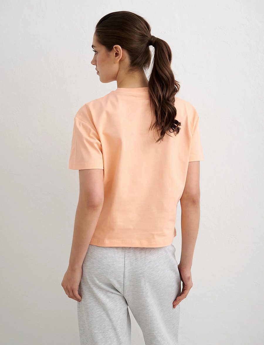 aim´n - Varsity Boxy T-shirt - t-shirts - peach - 5
